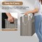 Costway Hand-woven Rattan Laundry Hamper with Lid Removable Liner Bag 29-Gallon 2-Section
